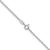 14K White Gold 1.5 mm Polished Chain Necklace, Solid alternate angle