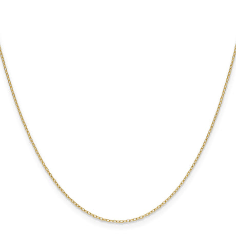 14K Yellow Gold 0.8 mm Polished Chain Necklace, Solid