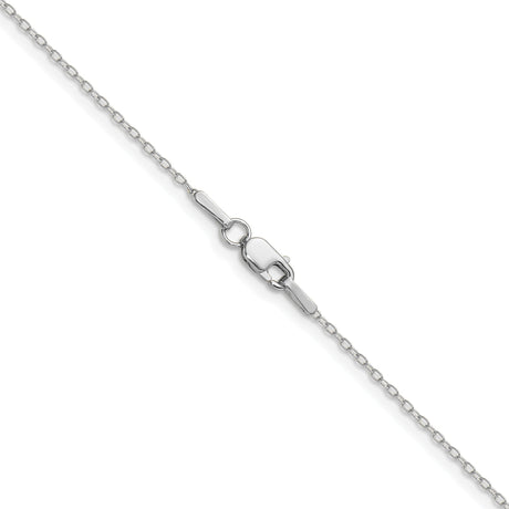 14K White Gold 0.8 mm Polished Chain Necklace, Solid alternate angle