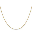 14K Yellow Gold 1 mm Polished Chain Necklace, Solid