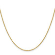 14K Yellow Gold 1.4 mm Polished Chain Necklace, Solid