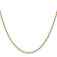 14K Yellow Gold 2.1 mm Paperclip Chain Necklace, Polished