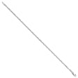 14K White Gold 2.1 mm Paperclip Chain Anklet, Polished