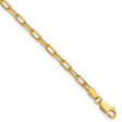 14K Yellow Gold 3 mm Paperclip Chain Bracelet, Polished shown for scale