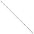 14K White Gold 3 mm Paperclip Chain Bracelet, Polished