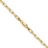14K Yellow Gold 3.43 mm Paperclip Chain Necklace, Polished alternate angle