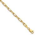 14K Yellow Gold 3.43 mm Paperclip Chain Bracelet, Polished shown for scale