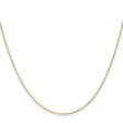 14K Yellow Gold 0.8 mm Polished Chain Necklace, Solid