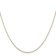 14K Yellow Gold 0.8 mm Polished Chain Necklace, Solid