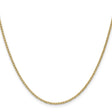 14K Yellow Gold 1.5 mm Polished Chain Necklace, Solid