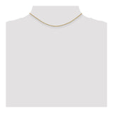 14K Yellow Gold 1.5 mm Polished Chain Necklace, Solid detail view