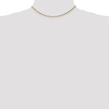 14K Yellow Gold 1.4 mm Singapore Chain Necklace, Polished detail view