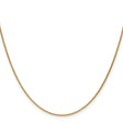14K Yellow Gold 1 mm Polished Chain Necklace, Solid