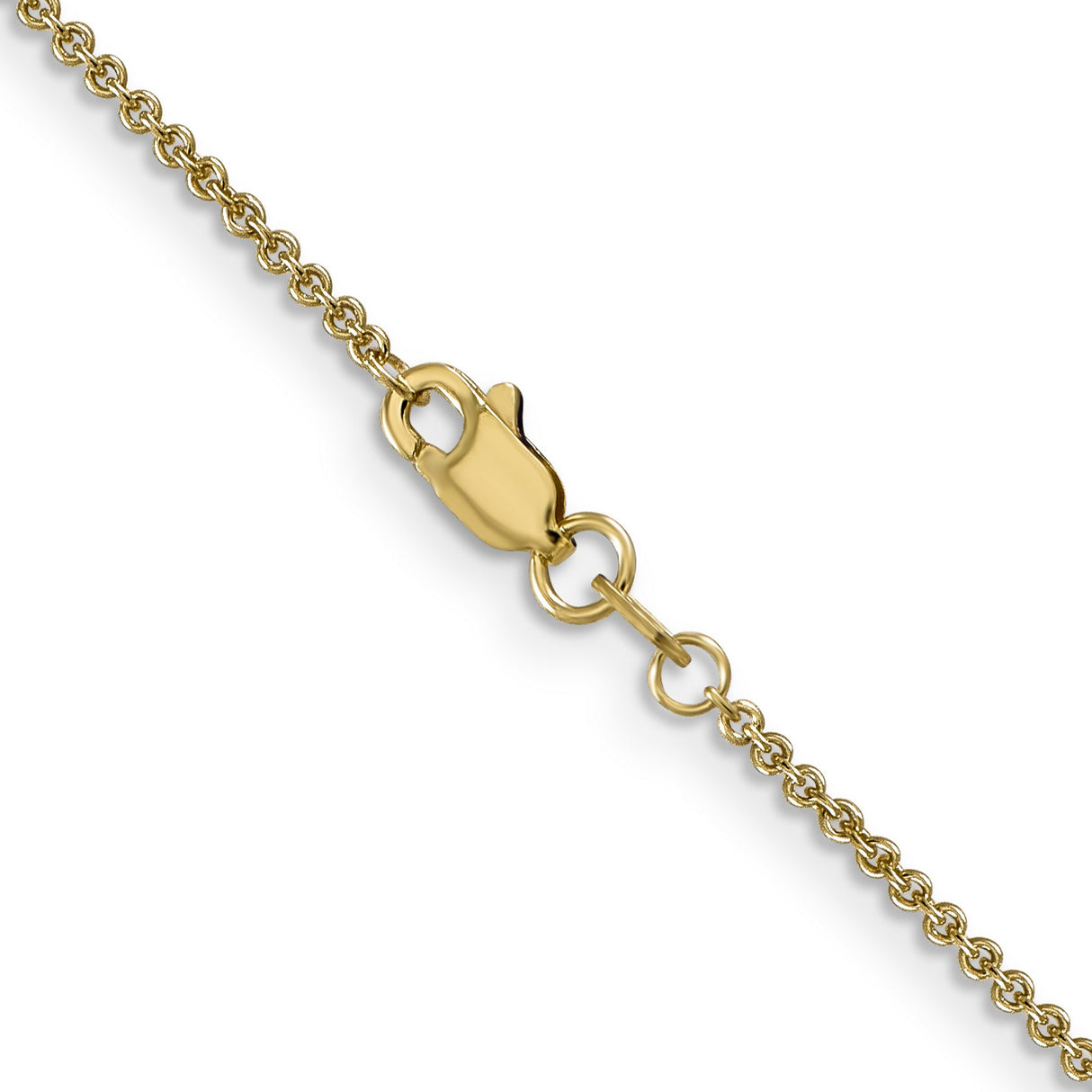14K Yellow Gold 1.4 mm Polished Chain Necklace, Solid alternate angle
