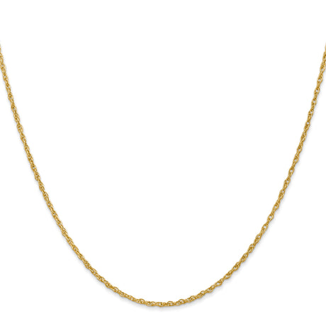 14K Yellow Gold 1.3 mm Rope Chain Necklace, Polished