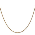 14K Yellow Gold 1.25 mm Polished Chain Necklace, Solid