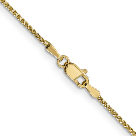 14K Yellow Gold 1.25 mm Polished Chain Necklace, Solid alternate angle