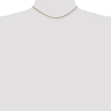 14K Yellow Gold 1.25 mm Polished Chain Necklace, Solid detail view