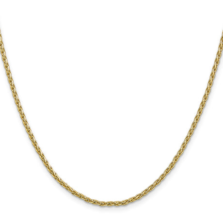 14K Yellow Gold 2.25 mm Polished Chain Necklace, Solid