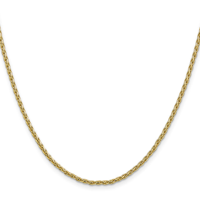 14K Yellow Gold 2.25 mm Polished Chain Necklace, Solid