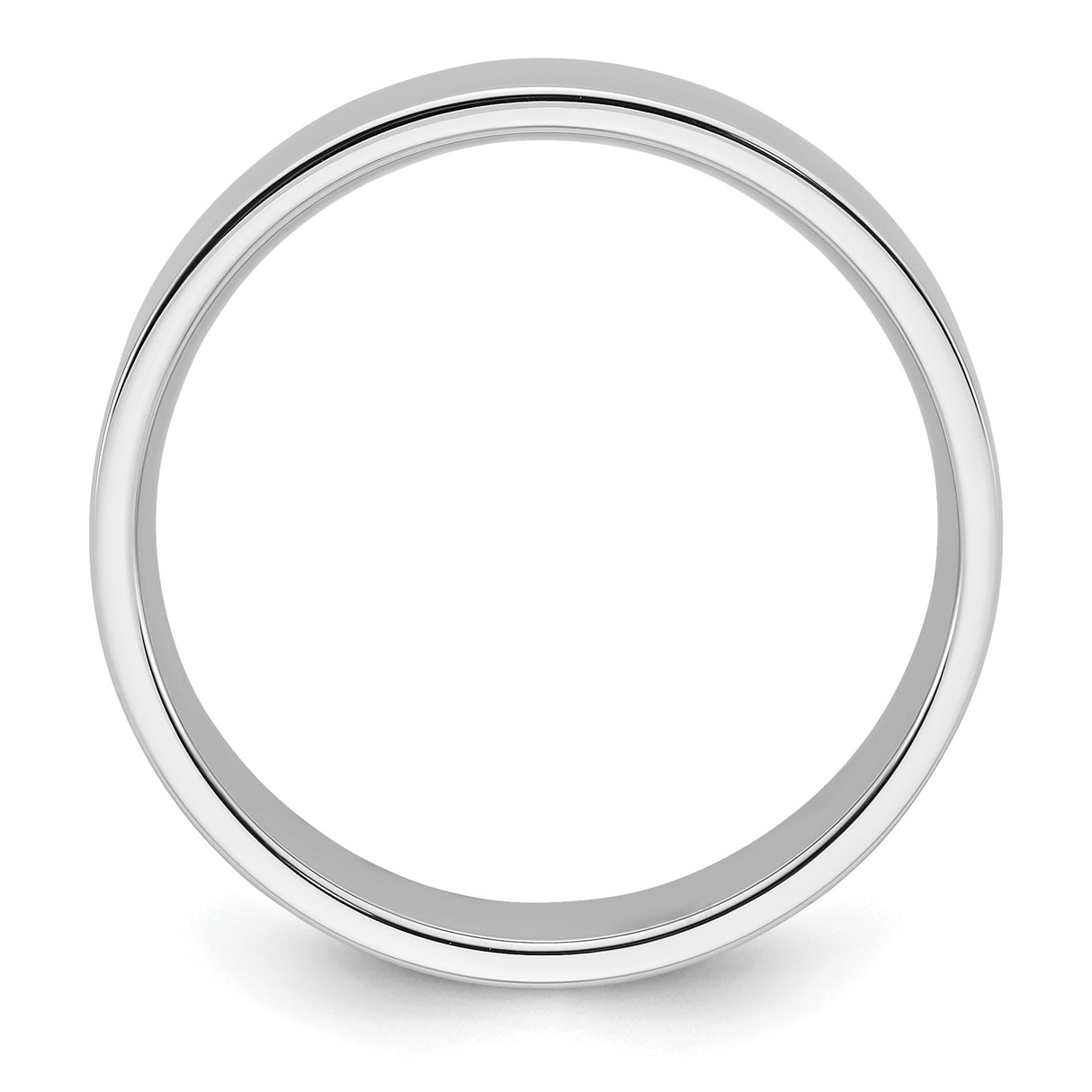 White Gold Flat wedding band ring alternate angle