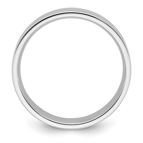 White Gold Flat wedding band ring alternate angle