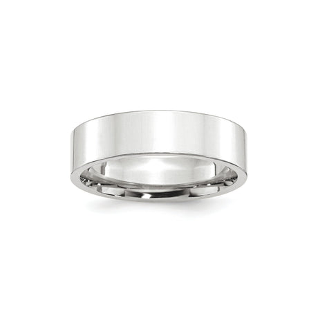 White Gold Flat wedding band ring