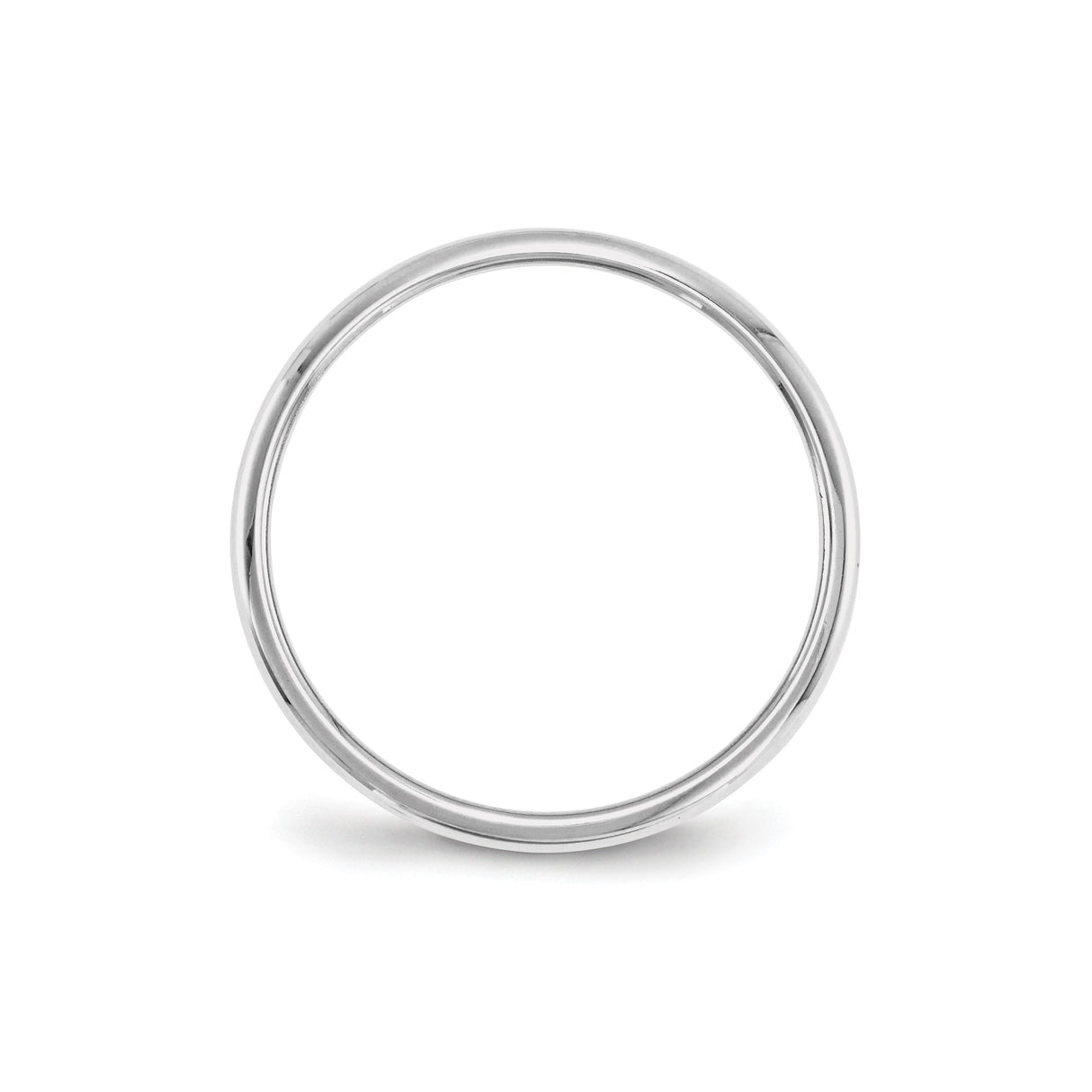 White Gold Domed wedding band ring alternate angle