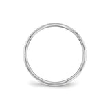 White Gold Domed wedding band ring alternate angle