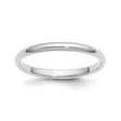 White Gold Domed wedding band ring
