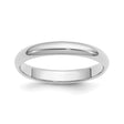 White Gold Domed wedding band ring