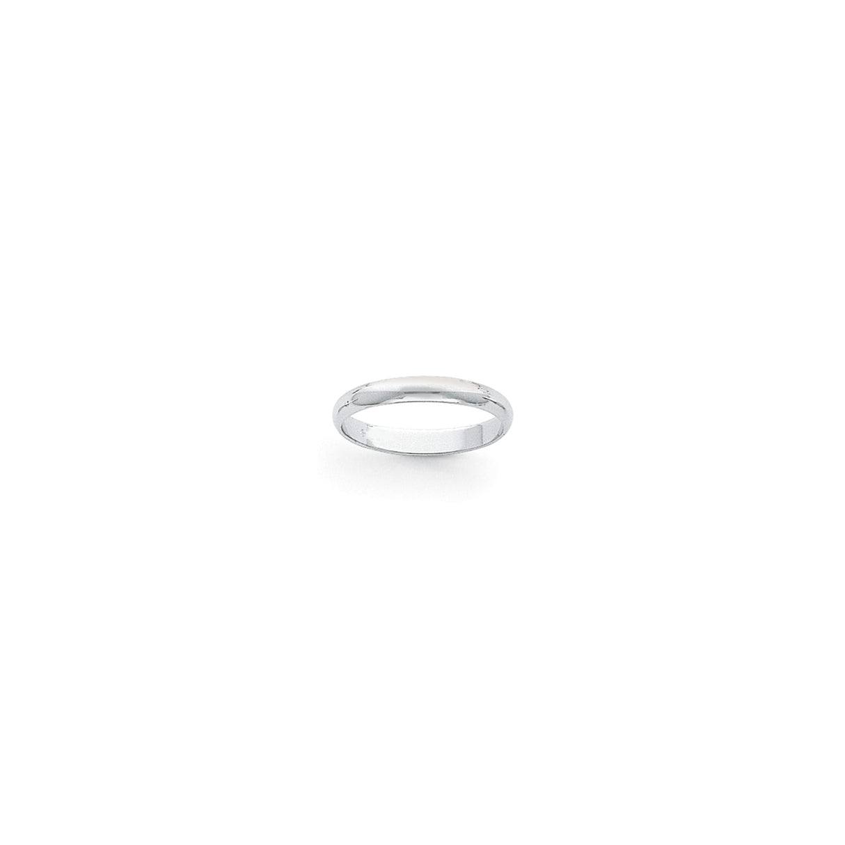 White Gold Domed wedding band ring detail view