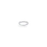 White Gold Domed wedding band ring detail view