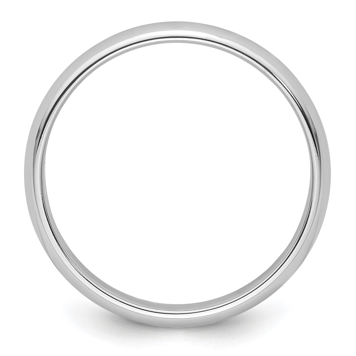 White Gold Domed wedding band ring alternate angle