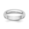 White Gold Domed wedding band ring