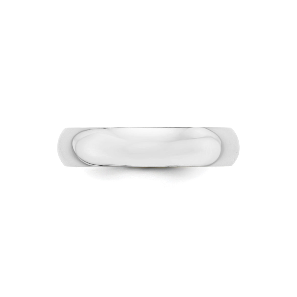 White Gold Domed wedding band ring detail view