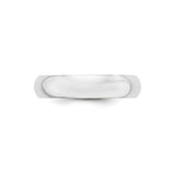 White Gold Domed wedding band ring detail view