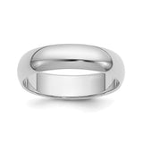 White Gold Domed wedding band ring