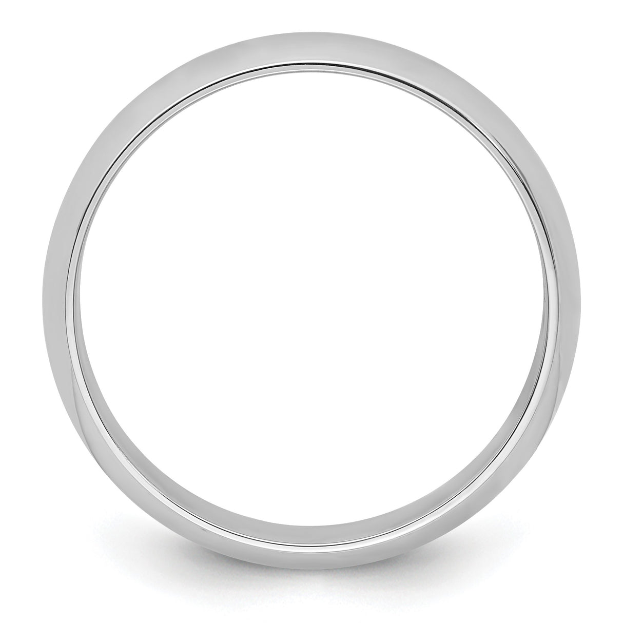 White Gold Domed wedding band ring alternate angle