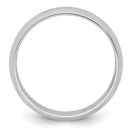 White Gold Domed wedding band ring alternate angle