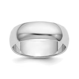 White Gold Domed wedding band ring