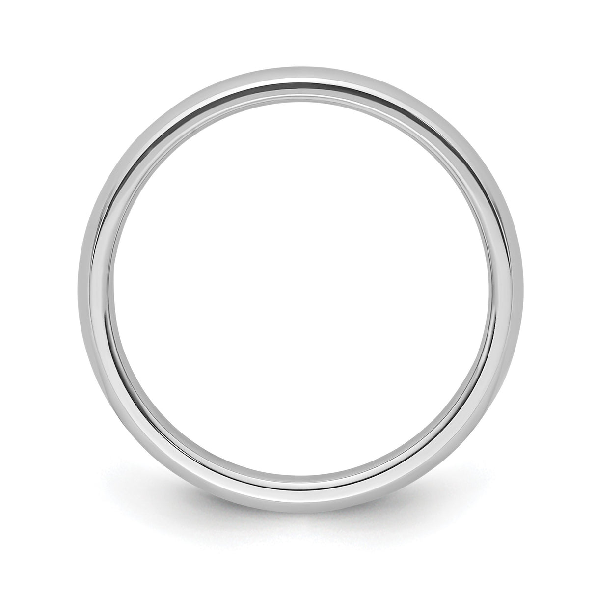 White Gold Comfort Fit, Lightweight wedding band ring alternate angle