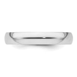 White Gold Comfort Fit, Lightweight wedding band ring detail view