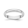 White Gold Domed, Comfort Fit wedding band ring