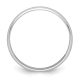 White Gold Domed, Comfort Fit wedding band ring alternate angle