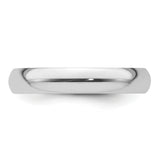 White Gold Domed, Comfort Fit wedding band ring detail view