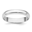 White Gold Domed, Comfort Fit wedding band ring