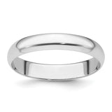 White Gold Domed, Comfort Fit wedding band ring