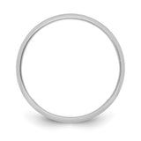 White Gold Domed, Comfort Fit wedding band ring alternate angle