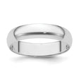 White Gold Domed, Comfort Fit wedding band ring